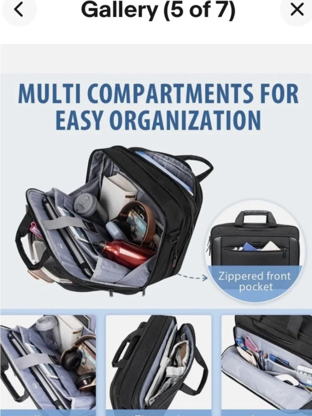 Black Rolling Laptop Bag, Briefcase Empsign brand, Excellent condition.